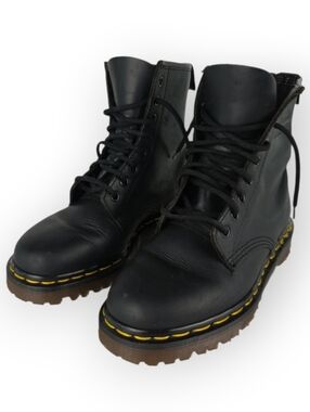 Doc Martens Leather Made In England Ankle Boots 8 Eye Womens Size 6US/UK4 Black